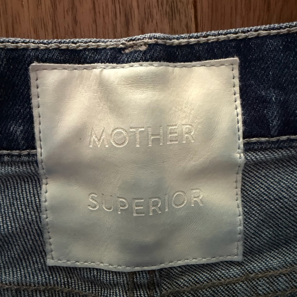 MOTHER Straight-Leg Denim Jeans in Classic Blue - Picture 5 of 5